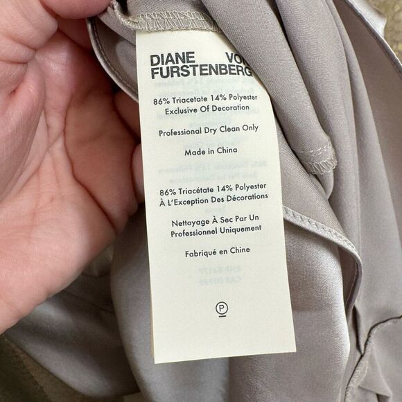 Diane Von Furstenberg Nur Storm Satin Midi Dress Size 4 NWT - Picture 10 of 12